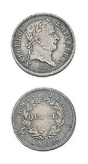 null PREMIER EMPIRE (1804-1814) Quart de franc. 1809. Paris.
G.350. Presque supe...