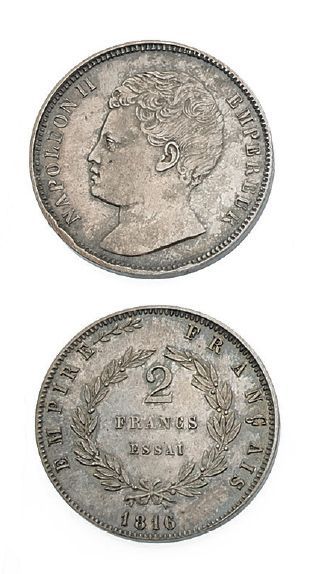 null NAPOLÉON II, Empereur (1811-1832) 2 francs. 1816. Essai. Argent.
G.511. Presque...