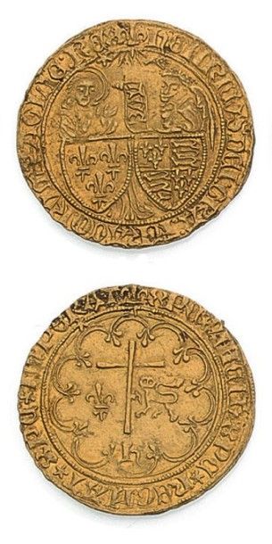null HENRI VI (1422-1453) Salut d'or. Saint-Lô.
D.443A. Superbe.