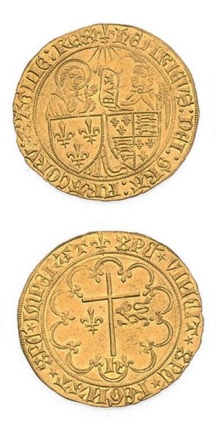 null HENRI VI (1422-1453) Salut d'or. Saint-Lô..
D.443A. Superbe.