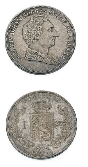 NORVÈGE Charles XIV, Bernadotte (1818-1844) Speciedaler. 1844.
D.M.P. 1062. Supe...