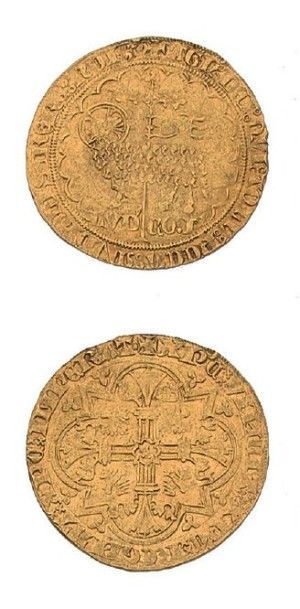 null FLANDRE Louis de MALE (1346-1384) Mouton d'or.
Delm. 457. Fr.155. TTB à sup...