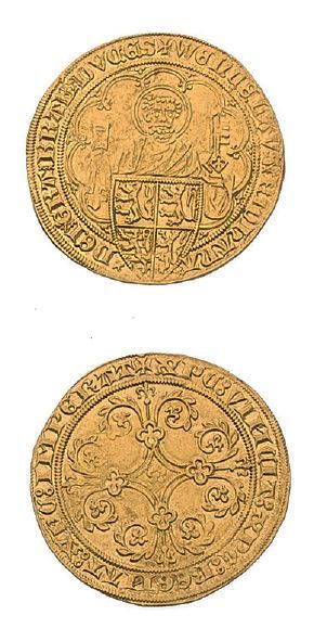 null BRABANT: Jeanne et Wenceslas (1355-1383) Pieter d'or.
Delm. 45. Fr.11. Supe...