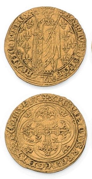 null CHARLES VII (1422-1461) Royal d'or. Tours. D.455B. TTB à superbe.