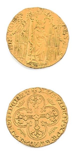 null PHILIPPE VI (1328-1350) Royal d'or.
D.247. Frotté. TTB à superbe.