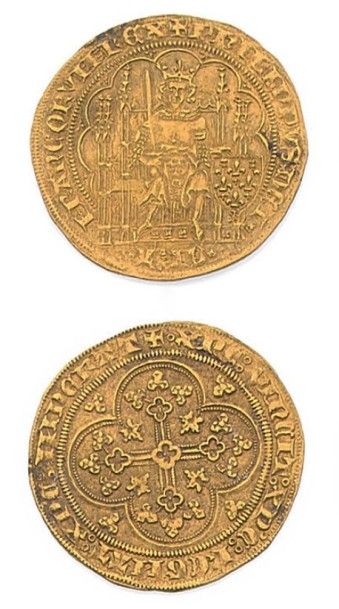 null PHILIPPE V (1316-1322) Écu d'or à la chaise.
D.249. Superbe.