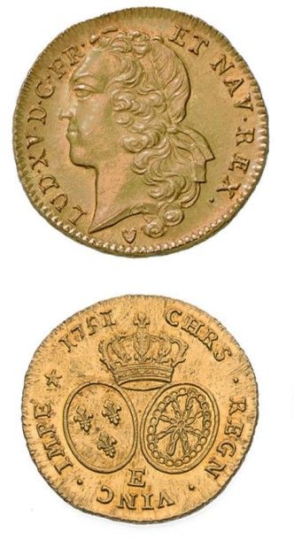 null LOUIS XV (1715-1774) Double Louis d'or au bandeau. 1751. Tours.
(1278 exemplaires)...