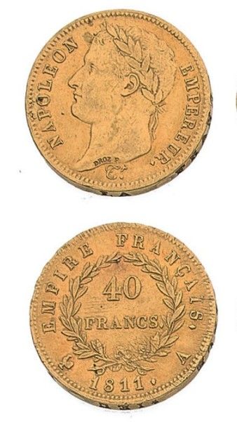 null PREMIER EMPIRE (1804-1814) 40 francs or. 1811. Paris.
G.1084. TTB.