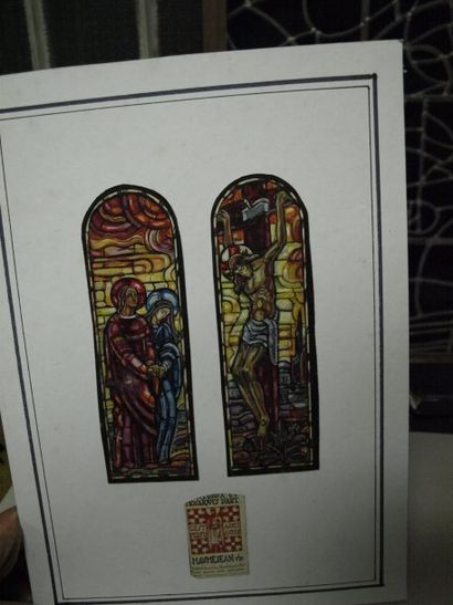null Deux maquettes polychrome représentant une crucifixion. 16,5 x 10 cm Provenance...
