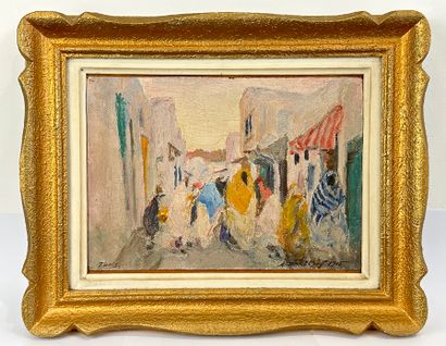  Alexandre ROUBTZOFF (Saint Petersburg, 1884 - Tunis, 1949)
Street scene in Tunis... Gazette Drouot