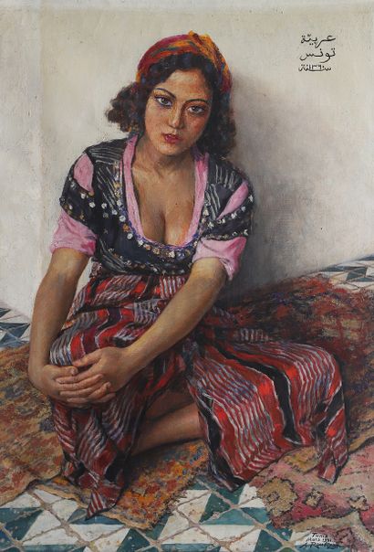  Alexandre ROUBTZOFF (Saint-Pétersbourg, 1884 - Tunis, 1949)
Portrait d’Arbia (1941)
Huile... Gazette Drouot