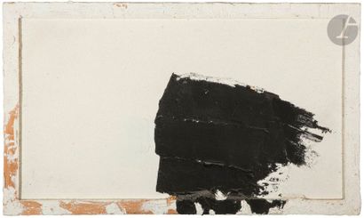 null Composition, vers 1983-84
Technique mixte sur panneau.
43.5 x 74 cm