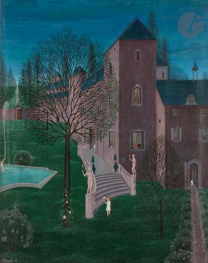 null Jacqueline BENOIT (1925-2012)
Le Manoir, 1973
Huile sur toile.
Signée et datée...