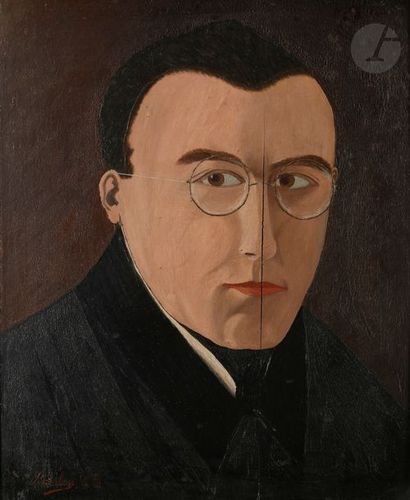 null Camille BOMBOIS (1883-1970)
Portrait de Florent Fels
Huile sur panneau.
Signée...