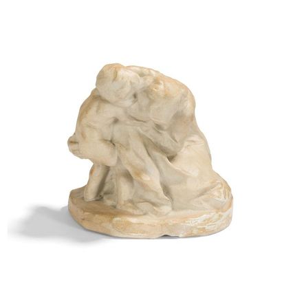 null VICTOR PROUVÉ (1858-1943) & GRÈS MOUGIN NANCY 
Tendresse maternelle 
Sculpture....