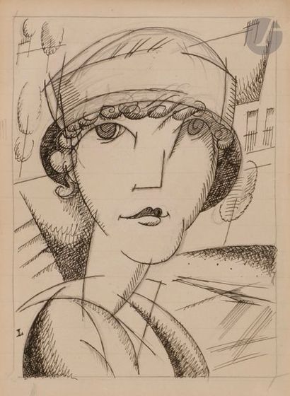 null Jean-Émile Laboureur (1877-1943) 
Portrait. 1917. Chisel. 80 x 104. Ploughman...