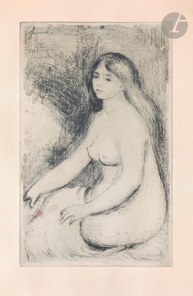 null Pierre-Auguste Renoir (1841-1917) 
Baigneuse assise. Vers 1897. Vernis mou....