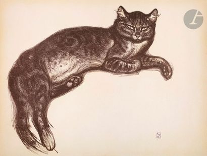 null Théophile-Alexandre Steinlen (1859-1923) 
Winter, cat on a cushion (poster for...