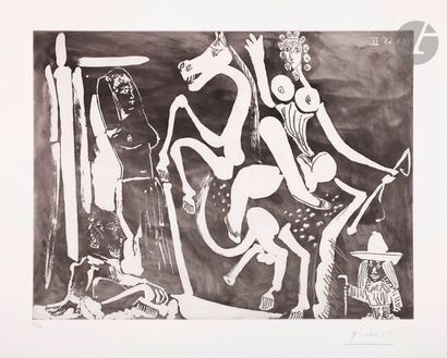 null Pablo Picasso (1881-1973)
Série « les 347 »
Peintre et modèle, écuyère et « bonhomme »....