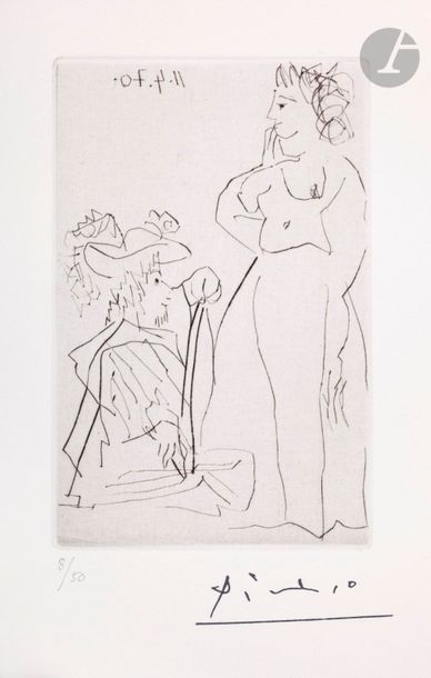 null Pablo Picasso (1881-1973)
Série « les 156 »
Cul-de-jatte et femme. (Les 156,...