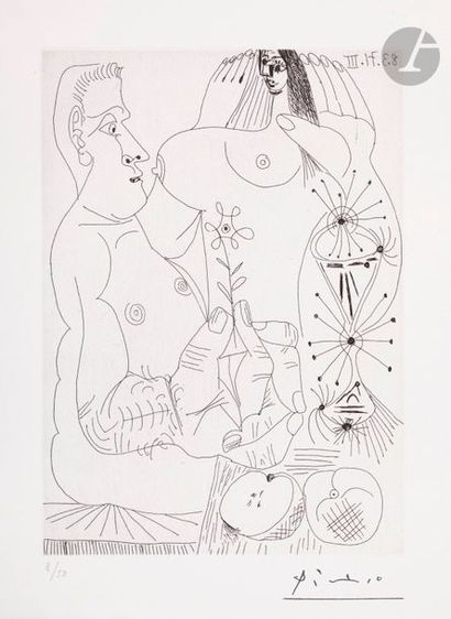 null Pablo Picasso (1881-1973)
Série « les 156 »
Couple avec des pommes (Adam et...