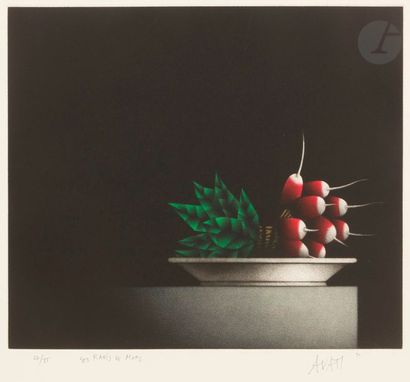 null Mario Avati (1921-2009
)The Radishes of March. 1974. Black way. 304 x 245. color...