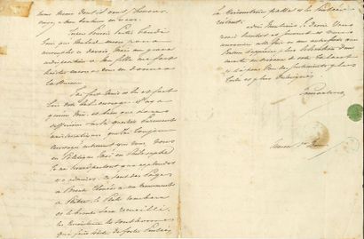 null LAMARTINE Alphonse de (1790-1869) [AF 1829, 7e f].
L.A.S. « Lamartine », Mâcon...