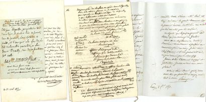 null ÉCRIVAINS XIXe siècle.
59 lettres, pièces ou manuscrits, la plupart L.A.S. (quelques...