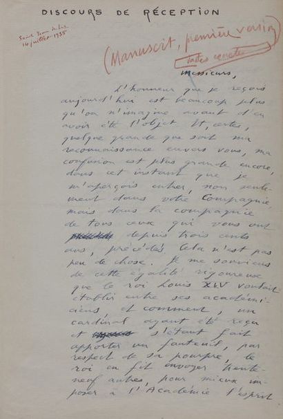 null FARRÈRE Claude (1876-1957) [AF 1935, 28e f].
MANUSCRIT autographe signé « CFarrère »,...