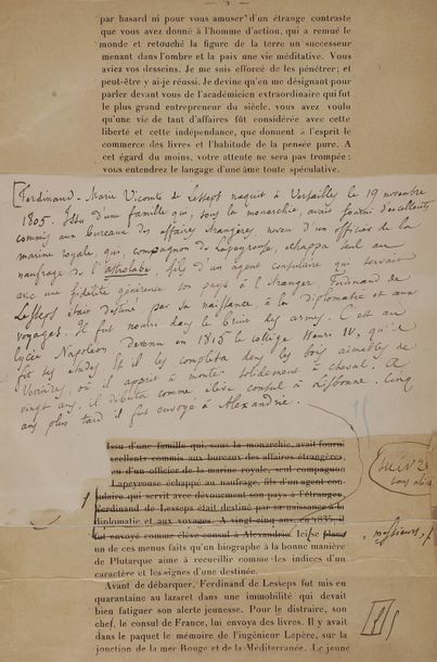 null FRANCE Anatole (1844-1924) [AF 1896, 38e f].
NOTES autographes, et 2 ÉPREUVES...