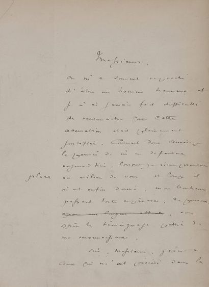 null HALÉVY Ludovic (1834-1908) [AF 1884, 22e f].
MANUSCRIT autographe signé « Ludovic...
