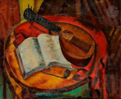 null *André UTTER (1886-1948)
Nature morte à la mandoline, 1909
Huile sur toile.
Signée...