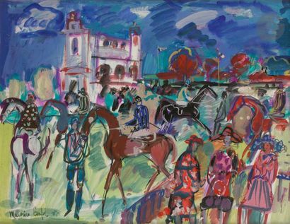 null Maurice EMPI (né en 1932)
Au Paddock
Gouache.
Signée en bas à gauche.
50 x ...