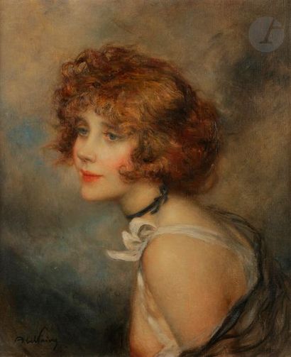 null Abel-Jules FAIVRE (1867-1945)
Portrait de femme
Huile sur toile.
Signée en bas...