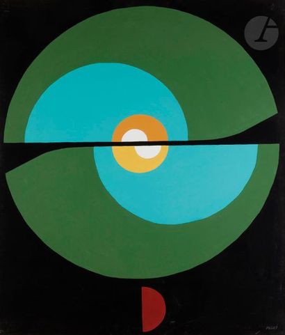 null Edgard PILLET (1912-1996)
Composition, vers 1962
Huile sur toile.
Signée en...