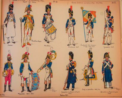 null ALBERT-LEROUX
La Garde Impériale. 1804-1815. S.l., s.d., in-fol. oblong, pleine...