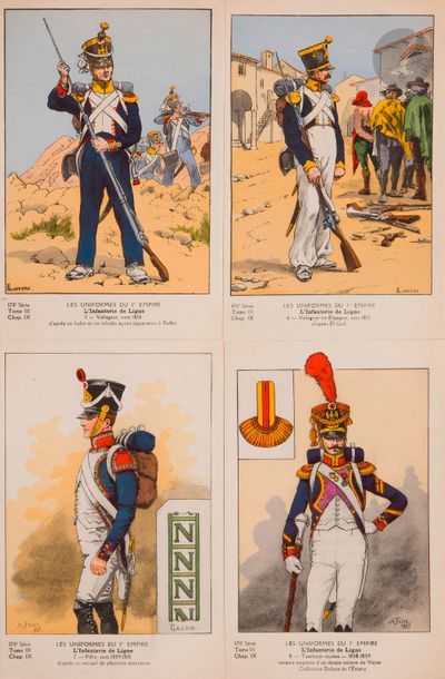 null BUCQUOY (Qty.
) The uniforms of the First Empire. Collection of colour documentary...