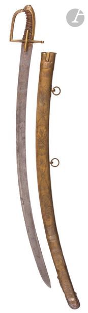 null Hussar officer's sword.
 Wooden handle with copper filigree (
accident, retraction).

...