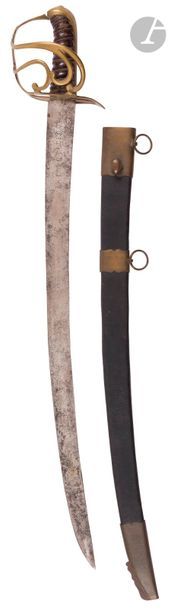 null Infantry officer's sword Petit Montmorency known as "de mineur".
 Handle
 covered...