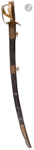 null Dragon sword and horse hunter (1781-1790).
 Leather-covered wooden handle with
...