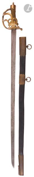 null Cavalry sword.
 Fully watermarked handle (
later). Punched

 brass mount

....
