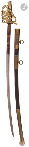null Cavalry officer's sword, horse grenadier or carabiniere.
 Leather-covered handle
...