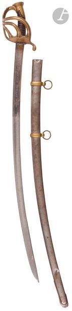 null Royal gendarmerie officer's sword model 1816
, handle covered with
 basane with...