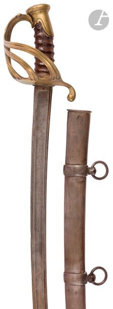 null Sabre of the departmental gendarmerie model 1817
, handle covered with
 basane...