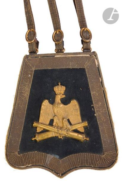 null Sabretache of junior artillery officer of the Imperial Guard. 
Made of leather....
