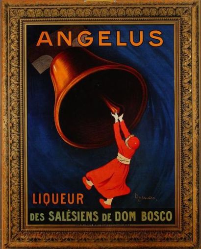 CAPPIELLO Angelus liqueur. Carton publicitaire. Chromolithographie. B.E. 70 x 56...