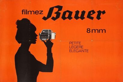 ANONYME Filmez Bauer 8 mm. Entoilée. A.B.E. (pliures). 79 x 117 cm.