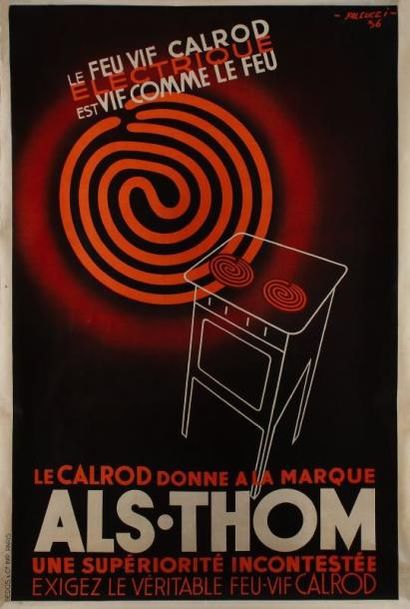 Robert FALCUCCI Alsthom, 1936. Imp. Bedos, Paris. Non entoilée. B.E. 120 x 80 cm...