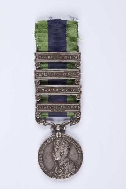 GRANDE BRETAGNE Indian General Service Medal 1908- 1935 à l'effigie de Georges V...
