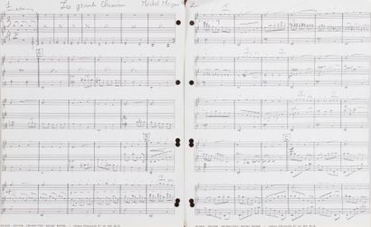 Michel MAGNE Manuscrit musical autographe signé, Les Grands Chemins, [1963] ; titre...